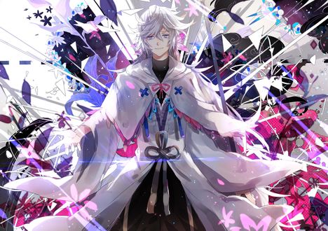 Обои на рабочий стол Merlin / Мерлин из онлайн RPG игры Fate Grand Order / Судьба: Великий Приказ