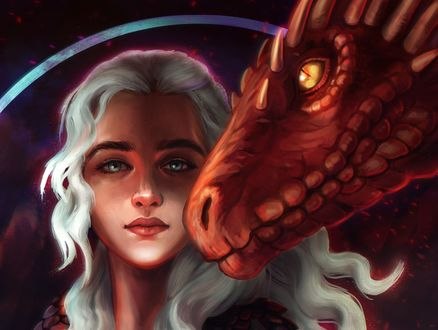 Обои на рабочий стол Daenerys Targaryen / Дейнерис Таргариен из сериала Игра престолов / Game of Thrones