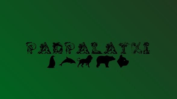Обои на рабочий стол Фраза Padpalatki, под которой изображены различные животные