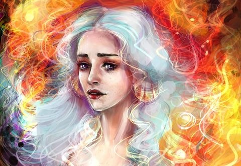 Обои на рабочий стол Daenerys Targaryen / Дейнерис Таргариен из сериала Игра престолов / Game of Thrones