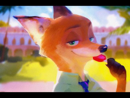 Обои на рабочий стол Ник Уайлд / Nick Wilde из мультфильма Зверополис / Zootropolis