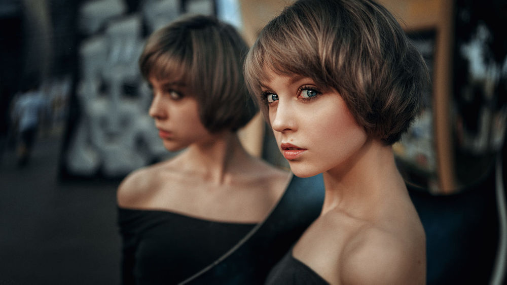 Обои для рабочего стола Модель Ольга Пушкина, фотограф Георгий Чернядьев