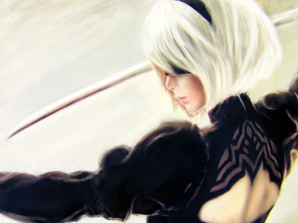 Обои для рабочего стола YoRHa №2 тип B из игры NieR: Automata