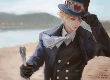 Обои на рабочий стол Sabo / Сабо из аниме One Piece / Ван Пис, by A1RI