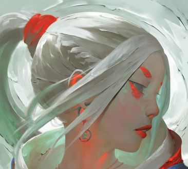 Обои на рабочий стол Портрет белокурой азиатки, by Zeen Chin