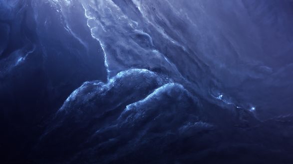Обои на рабочий стол Сиреневая космическая туманность, by Starkiteckt