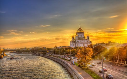 Обои на рабочий стол Храм Христа Спасителя в Москве, Россия