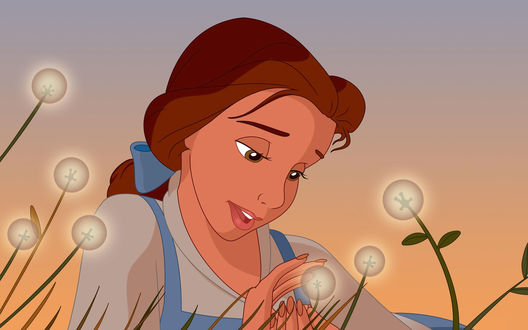 Обои на рабочий стол Belle / Белль из мультфильма Beauty and the Beast / Красавица и чудовище
