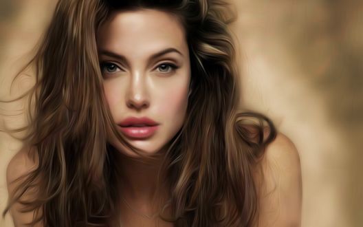 Обои на рабочий стол Шикарная Angelina Jolie / Анжелина Джоли
