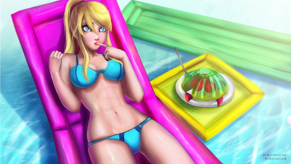 Обои на рабочий стол Samus Aran / Самус Аран из игры Metroid, by JaezX