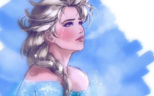 Обои на рабочий стол Эльза / Elsa главная героиня мультфильма Frozen / Холодное сердце