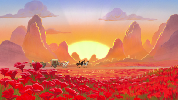 Обои на рабочий стол Mulan / Мулан и офицер Li Shang / Ли Шанг на пути к хинди, мультик Walt Disney / Уолта Диснея Mulan / Мулан