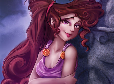 Обои на рабочий стол Disney Princess Megara / Диснеевская принцесса Мегара из мультфильма Hercules / Геркулес, by Kachumi