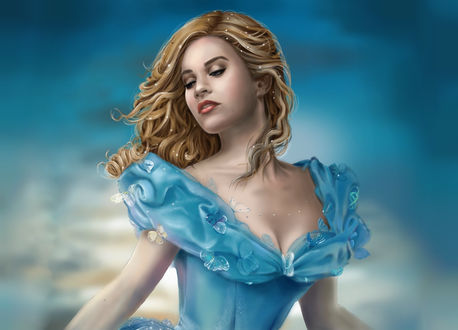Обои на рабочий стол Cinderella / Золушка из мультфильма Золушка / Cinderella, by lara-cr