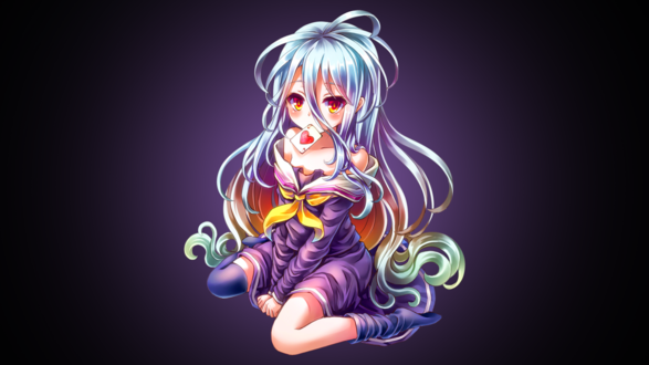 Обои на рабочий стол Shiro / Сиро из аниме No Game No Life / Нет игры - нет жизни, by FallenTF
