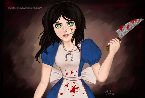 Обои на рабочий стол Алиса / Alice из игры Алиса Безумие Возвращается / Alice Madness Returns, by pikabang