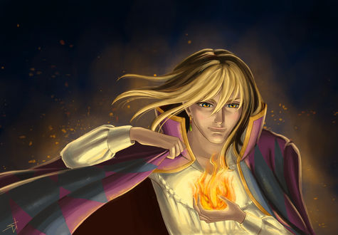Обои на рабочий стол Howl / Хаул из аниме Howl no Ugoku Shiro / Ходячий замок Хаула, by ShiNasty