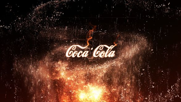 Обои на рабочий стол Надпись Coca-Cola / Кока-кола, by Y_Y