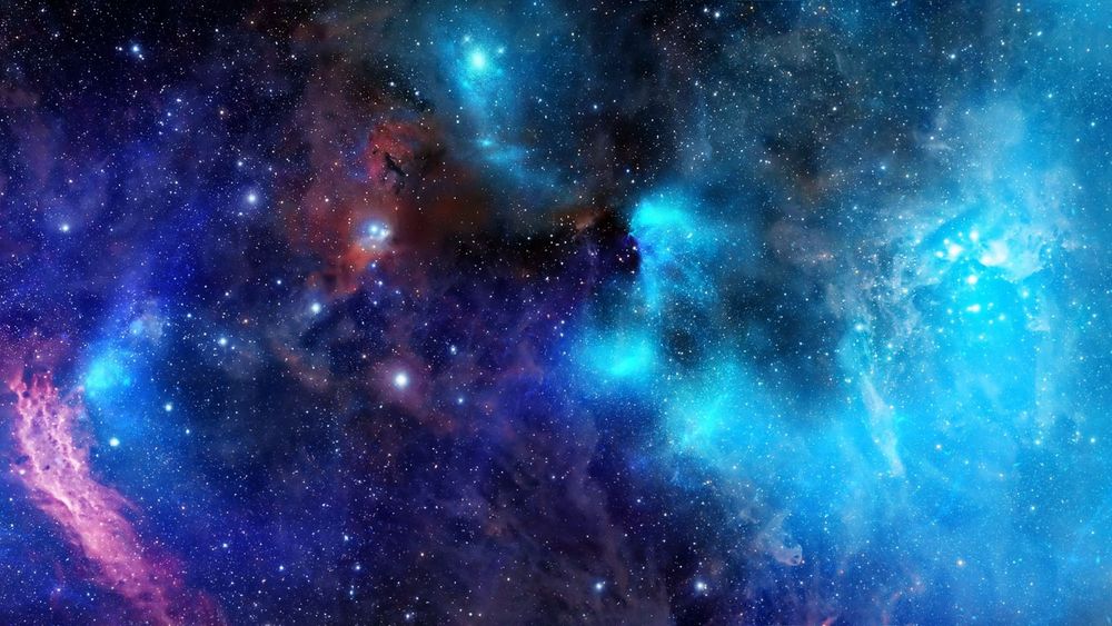 Обои для рабочего стола Космическая туманность в небе