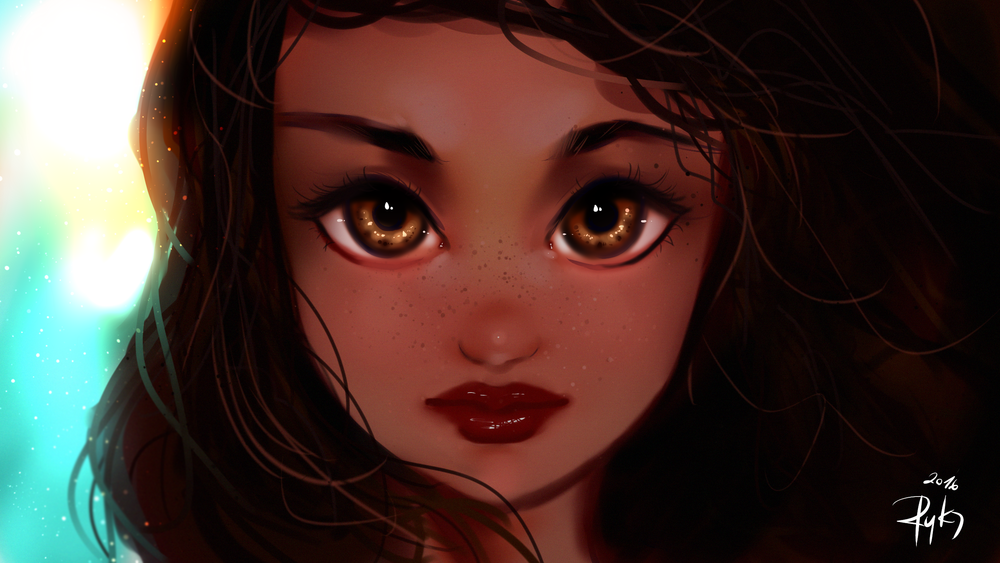 Обои для рабочего стола Moana Waialiki / Моана Ваялики из мультфильма Moana / Моана, by ryky