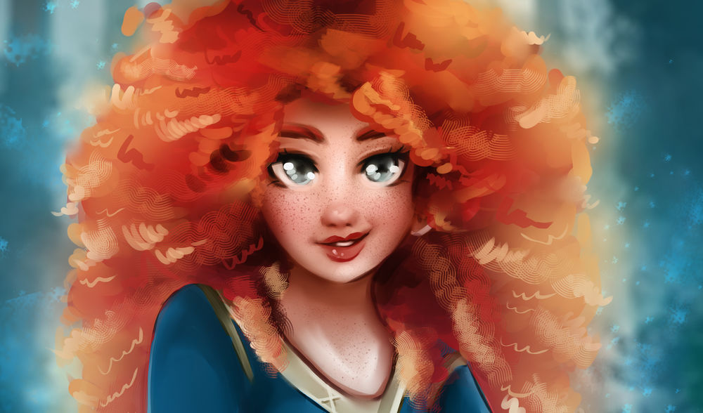 Обои для рабочего стола Принцесса Merida / Мерида из мультфильма Brave / Храбрая сердцем, by Kachumi