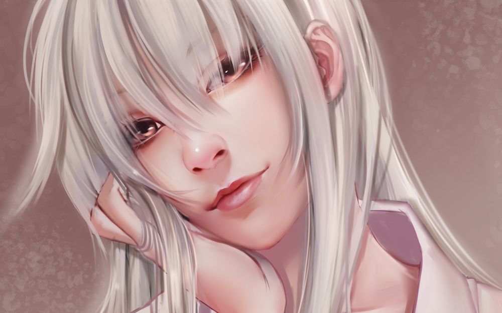 Обои для рабочего стола Няруко / Nyaruko из аниме Ползучий Хаос! Няруко-сан / Haiyore! Nyaruko-san, art by Kaoru Sakura