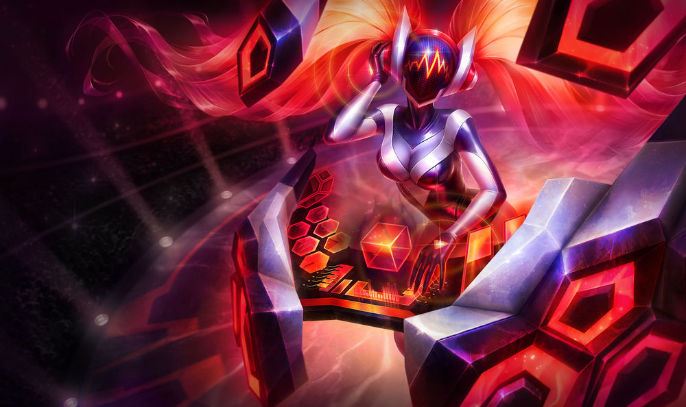 Обои для рабочего стола Диджей Сона / Dj Sona - Maven of the Strings из игры Лига Легенд / League of Legends, by MichelleHoefener