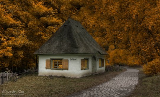 Обои на рабочий стол Старая таможня, называемая «Zollhaus» в Black Forest, Germany / Шварцвальде, Германия, фотограф Alexander Riek