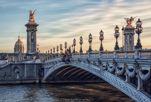 Обои на рабочий стол Мост Александра III через Сену в Paris / Париже, Manjik photography