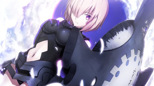 Обои на рабочий стол Mash Kyrielight / Мэш Кириелайт / Matthew / Мэтью / Mashu / Машу из онлайн-RPG игры Fate / Grand Order, автор Magicians