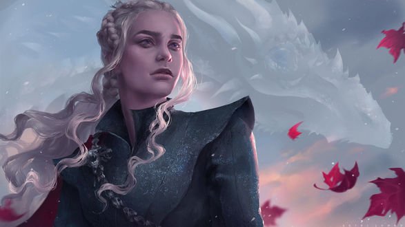 Обои на рабочий стол Daenerys Targaryen / Дейнерис Таргариен из сериала Игра престолов / Game of Thrones
