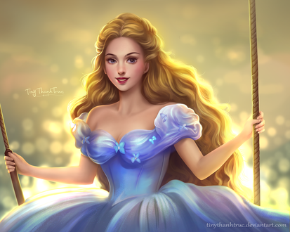 Обои на рабочий стол Сinderella / Диснеевская Золушка, by tinythanhtruc