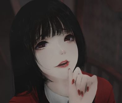 Обои на рабочий стол Jabami Yumeko / Джиябами Юмеко из манги Маньяк азартных игр / Kakegurui - Compulsive Gambler - / Kakegurui, by AoiOgataArtist