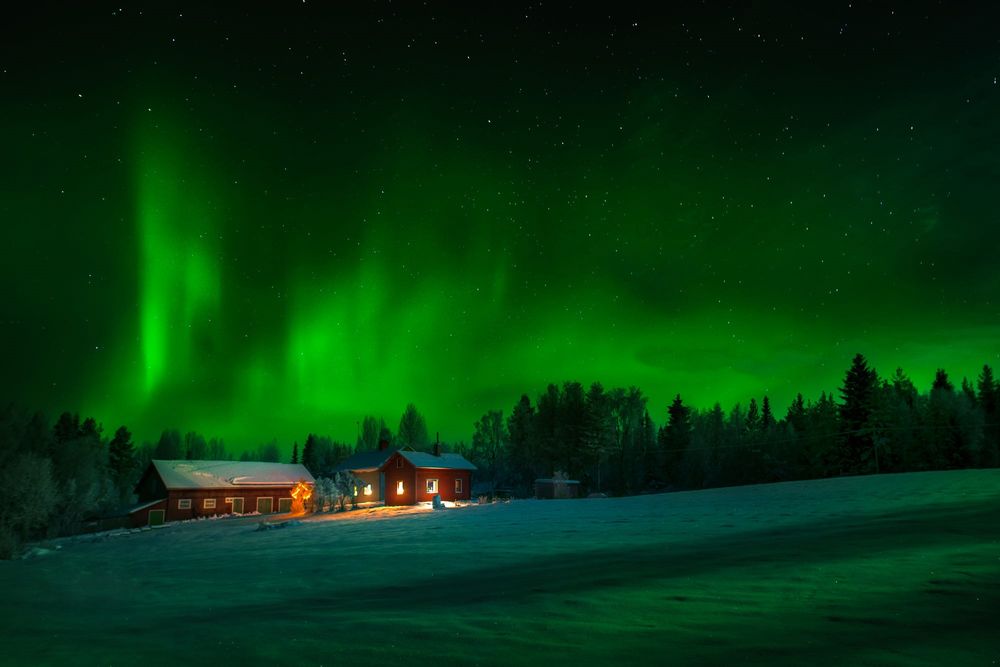 Обои для рабочего стола Северные ночи, Sweden / Швеции, фотограф Adnan Bubalo