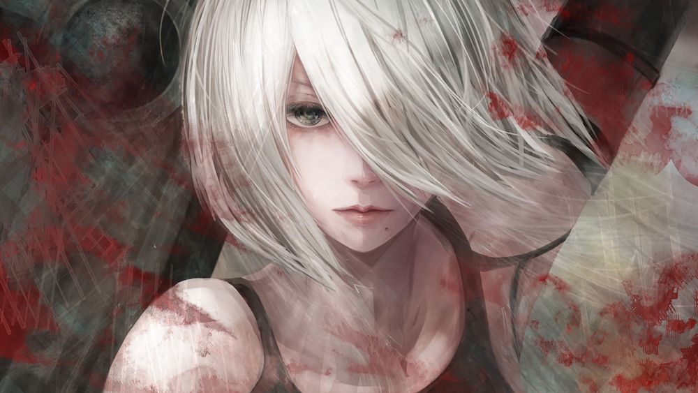 Обои для рабочего стола YoRHa тип A № 2 из игры NieR: Automata