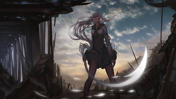 Обои на рабочий стол Надэко Сэнгоку / Nadeko Sengoku из аниме История приманки / Otorimonogatari (monogatari series) by MadYY
