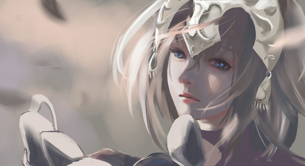 Обои на рабочий стол Jeanne dArc / Жанна дАрк / Jeanne Alter / Альтер-Жанна из игры Fate / Grand Order