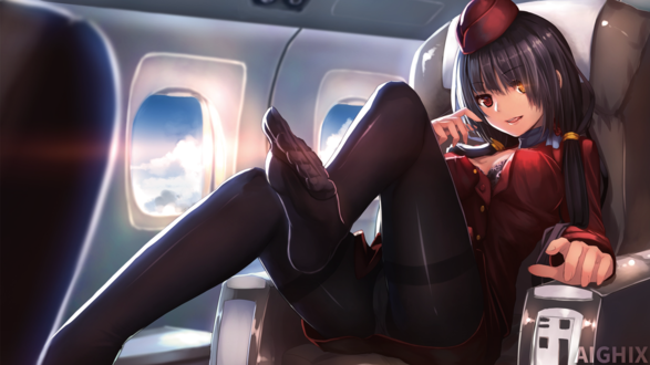Обои на рабочий стол Куруми Токисаки / Kurumi Tokisaki из аниме Рандеву с жизнью / Date A Live, by AIGHIX