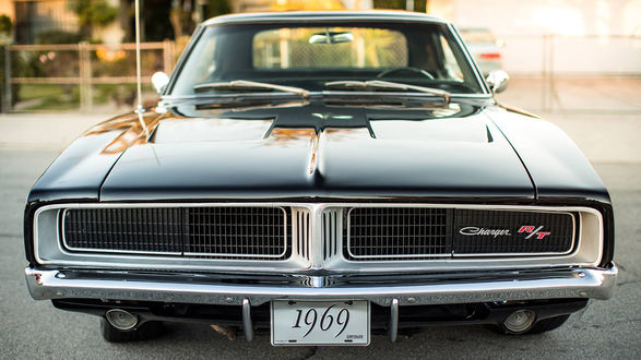 Обои на рабочий стол Капот машины Dodge Charger Rt 1969