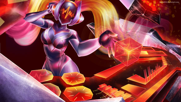 Обои на рабочий стол Диджей Сона / Dj Sona - Maven of the Strings из игры Лига Легенд / League of Legends, by legend654