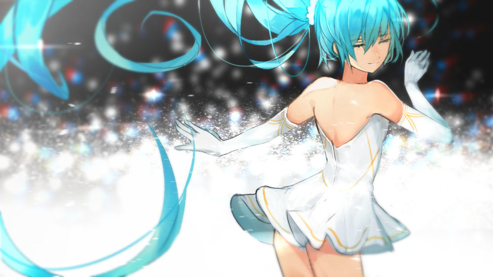 Обои для рабочего стола Vocaloid Hatsune Miku / Вокалоид Хатсунэ Мику