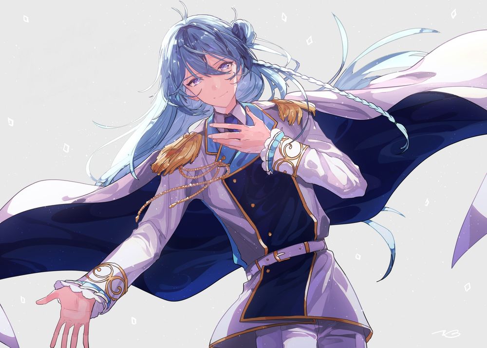 Обои для рабочего стола Hibiki Wataru / Хибики Ватару в военной форме из манги Ensemble Stars / Звезды ансамбля!