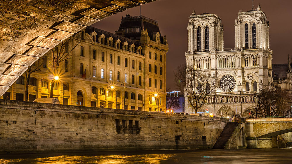 Обои для рабочего стола Собор Парижской Богоматери. Париж, Франция / Paris France