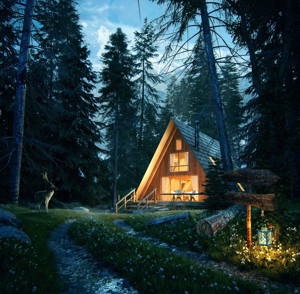 Дом в горах фото красивые