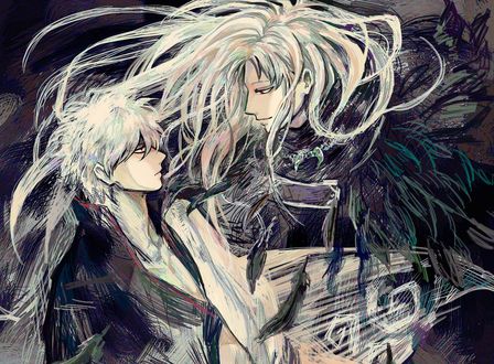 Обои на рабочий стол Гинтоки Саката / Gintoki Sakata из аниме Гинтама / Gintama