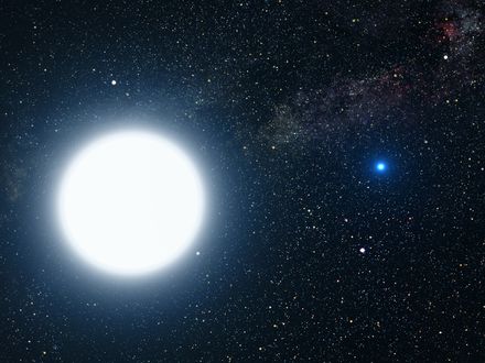 Обои на рабочий стол Полная луна на ночном звездном небе