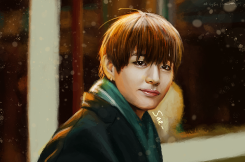 Обои на рабочий стол Ви / V / Ким Тэ Хен / Kim Tae Hyung-участник южно-корейской группы BTS / BangTan Boys / Bulletproof Boy Scouts, by getyourdragon