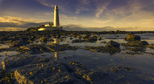 Обои на рабочий стол Маяк St Marys / Сент-Мэрис, фотограф Ray Bilcliff