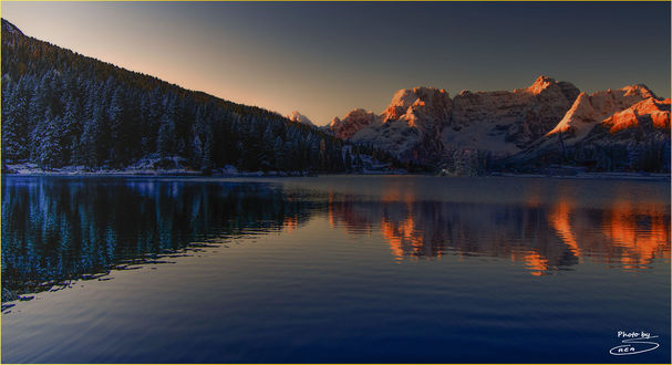 Обои на рабочий стол Misurina / Мизурина - озеро в Italy / Италии, фотограф Stefano Crea