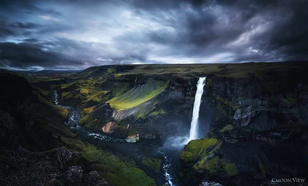 Обои для рабочего стола Водопад Haifoss, Iceland / Хайфосс, Исландия, фотограф cmoon view